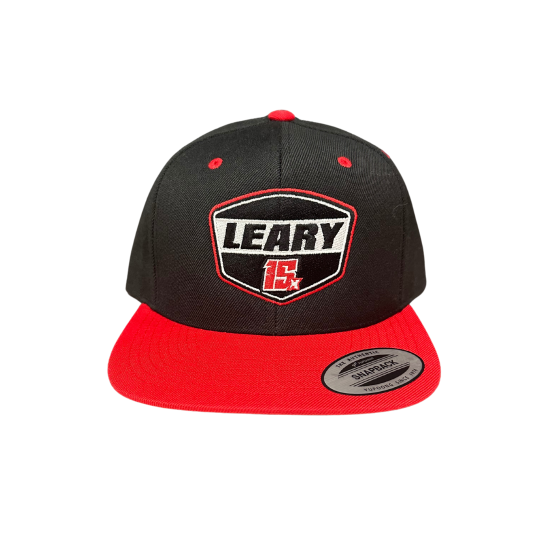 SALE Hat- 15X Leary Flatbill (Black/Red)