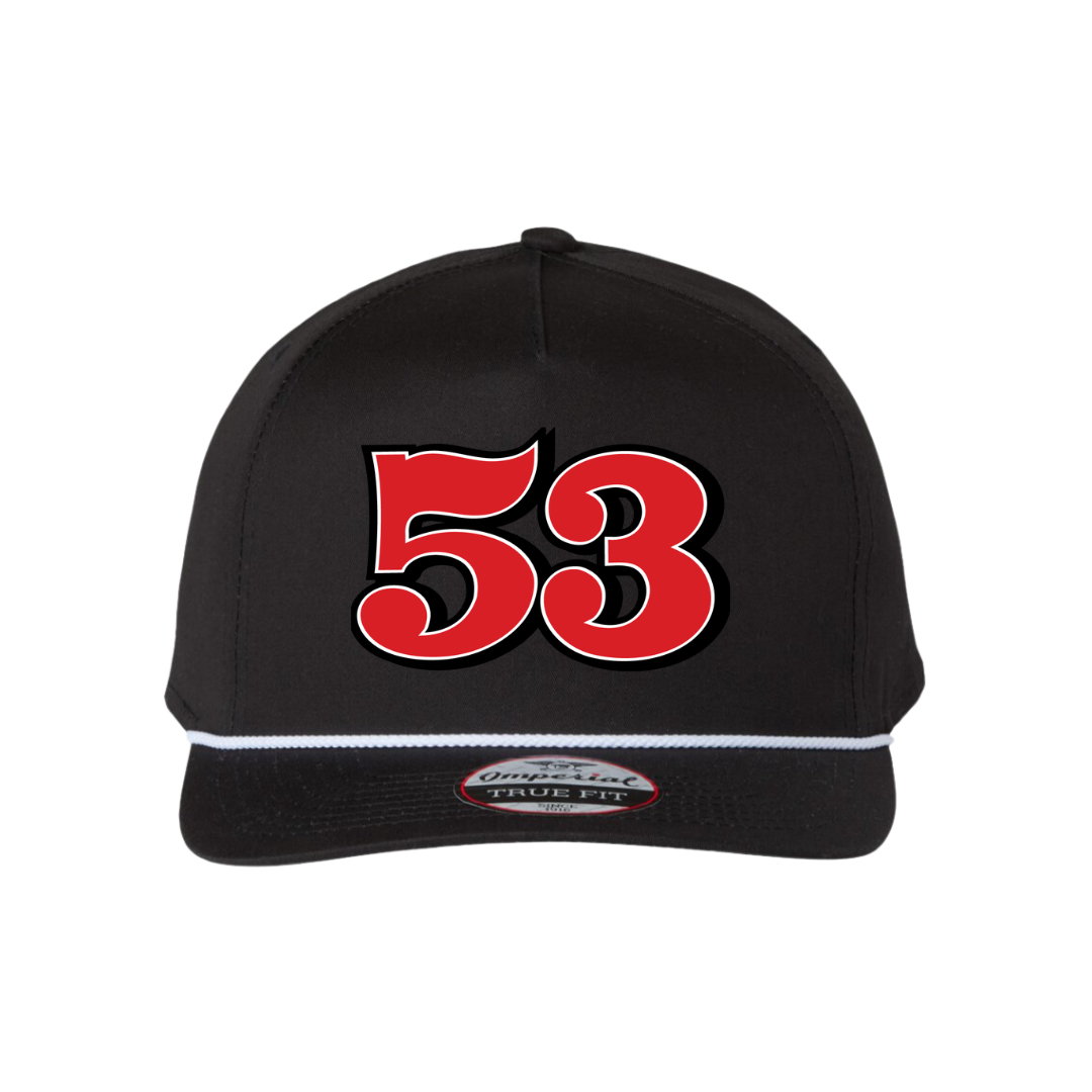 Hat - 53 Black Rope Snapback