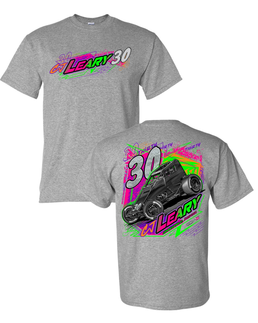 Leary 30 Tshirt - Sport Grey – CJ Leary Racing