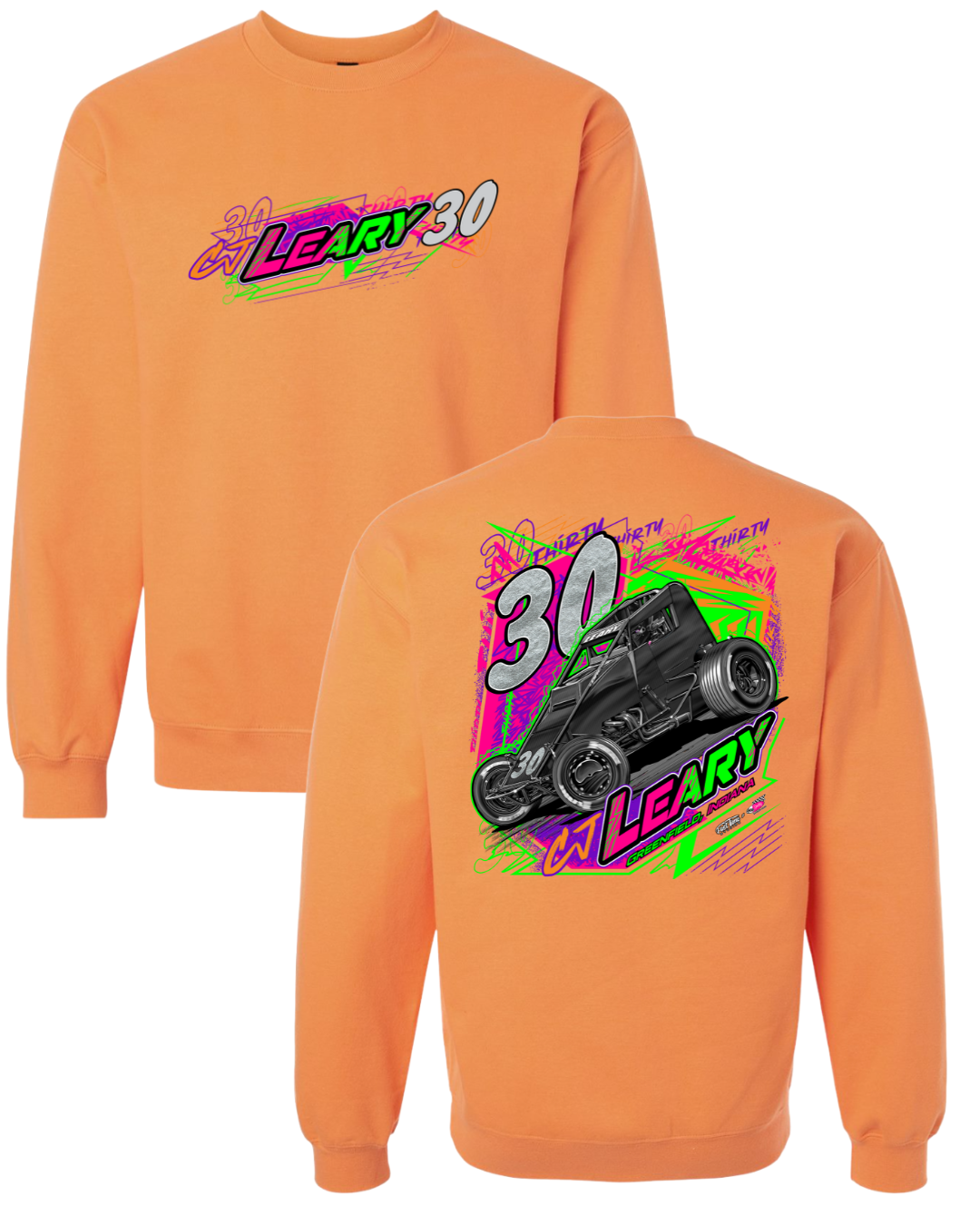 Chuck Leary Racing Leary 30 Crewneck - Canteloupe – CJ Leary Racing